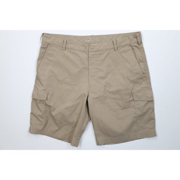Nike Golf Mens 36 Distressed Travis Scott Mini Swoosh Cargo Shorts Beige Khaki - Picture 1 of 13